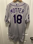 2021 Mlb Colorado Rockies Game Worn Used Team Issued Taylor Motter Jersey Sz 46