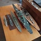 2 Very Large Ww2 Battleships Made From Diecast And Wood Hand Crafted By A   
