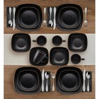 Decker 16-piece Dinnerware Set  Black