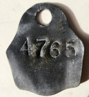 Lot Of 4 Antique Coal Miner Brass Aluminum Tags Numbered