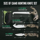 Mossy Oak 4pcs Hunting Field Dressing Kits Camouflage Hunting Knife Set W sheath