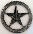 Texas Rangers Star Old West Historic Replica Badge Cast Pewter Made In The Usa