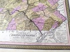 Pennsylvania State Map 1849 Vintage Original Antique Mitchell Atlas 14  X 17 5 