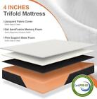 4 In Single Tri-fold Mattress Collapsible And Washable Cover Versatility Durable