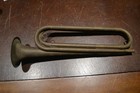 Vintage U s  Regulation Made In Usa Military Brass Bugle Without Mouthpiece 