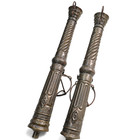 Antique Pair Brass Maritime Swivel Cannon Barrels Lantaka Type 22 5 
