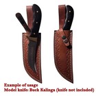 Handmade Brown Leather Knife Sheath For Bowie Or Fixed Blade 7x2 In Belt Holster