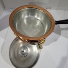 Copper And Brass Chafing Dish With Handle  Stand  And Lid Vintage Mcm 