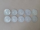 Lot Of 10 Franklin Half Dollar Coins - 90  Silver - 1963 And Prior - Circulated