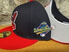 Cleveland Indians Wahoo New Era Fitted Club 59fifty Two Tone Navy Red Brim Rare