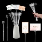 320 Plastic Floral Picks - 9 4    12 2  Clear Flower Card Holders For Weddings