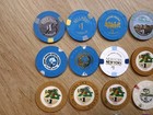 Lot Of 22 Casino Chips Las Vegas Bellagio Caesars Mgm Wynn Ny Poker Roulette  1
