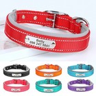 Reflective Nylon Personalized Dog Collar Custom Pet Name Id Tag Adjustable S-xl