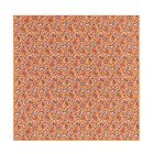 Men s 100 silk Twill Pocket Square Orange Little Paisley Hand Rolled 11 8  30cm