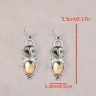 Owl Design Synthetic Gems Inlaid Dangle Earrings
