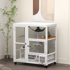 Cat House Indoor Cat Enclosure On Wheels With Openable Top  39 l