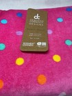 Deborah Connolly Beach Towel Pink Blue Yellow Dots 36 X 68 Cotton Lyocell Nwt