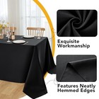 10-pack Tablecloths For Rectangle Tables  60 X 102 60x102 In  10 Pack Black