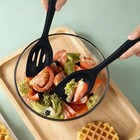 Heat Resistant Silicone Kitchen Utensils Set 2 Pack Black Ergonomic Slotted