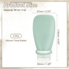 2 Pcs 3 Oz Silicone Squeeze Bottle  Refillable Travel Bottles  Dark Green