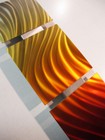 Modern Metal Wall Art Sculpture Abstract Panels Set Home Decor Red Painting 