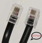 12ft Telephone Handset Receiver Cord Phone Coil Cable 4p4c - Black 10-pack