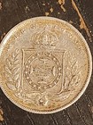 1862 Brazil 200 Reis Silver  9170 Brazilian Coin 2 55 Gram Km  469 Pedro Ii