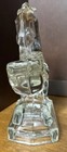 Le Smith Glass Rearing Horse Figurine Bookend 1940s Vintage Clear 8   