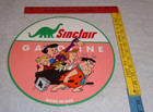 Vintage Sinclair Gasoline  the Flintstones Broken Car 12  Metal Tv Show Oil Sign