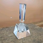 Antique Glass Perfume Bottle With Stopper Vintage Art Deco Decor    