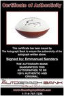 Emmanuel Sanders Authentic Signed Nfl Full Size Football  cert Autographed A0001