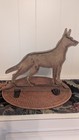1920s Antique Cast Iron 14  German Shepherd Door Stop  backside Has A Letter R 