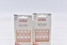 Lot Of 2 Kiss Salon Acrylic French Ksa16 Short Nails - 28 Nails