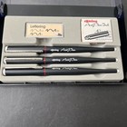 Vintage Rotring Set Of 3 Calligraphy Art Pens M  B    Bb From  Germany W case