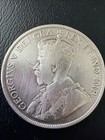 1919 Canada 50 Cents     King George V     Sterling Silver     Circulated F vf