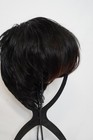 Short Black Synthetic Hair Wig With Subtle Red Highlights