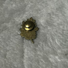 Canada Maple Leaf Matte Gold Toned Lapel Vest Hat Pin C3