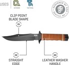 Sog Bowie 2 0 Fixed Blade Knife-6 4 Inch Blade  Tini Coating And Aus-8 Steel