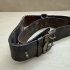 Vintage Coal Miners Leather Belt Sz 32-34 Antique Mens Workwear Mining