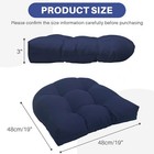 2 Pack Waterproof Patio Chair Cushions Tufted U-shaped Outdoor Seat Cushions