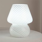 Mushroom Lamp Glass Table Bedside Striped Translucent Murano Vintage Style Light