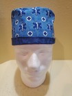 Medical Emergency Symbols  blue  Men s Skull chemo Surgical Scrub Hat cap 