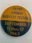 Payne Avenue Harvest Festival Vintage Pinback Button Pin 1963 September