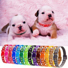 12 Pcs set Soft Nylon Puppy Whelping Id Collars - Adjustable Reusable Washable B