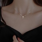 New Women s 925 Sterling Silver Cross Plain   Simple Pendant Adjustable Necklace