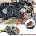 2 Pcs Radiator Cooling Fan Wiring Harness Side Connector Plug Compatible With 20