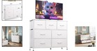 Roomy 7 Drawer Dresser  Stylish Tv Stand   Storage Unit In Pristine White Finish