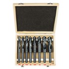8pc Jumbo Silver  Deming Drill Bit Set 1 2  Inch Industrial Large 9 16  To 1 