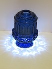 Htf  vintage  Le Smith Moon And Stars Fairy Lamp   Cobalt Blue