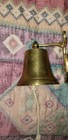 Nautical Antique Finish Brass Bell With Anchor Ship Boat Wall Mount Decor Bell